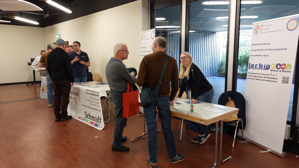 Stände der Heizunggsbetriebe in der Cafetaria